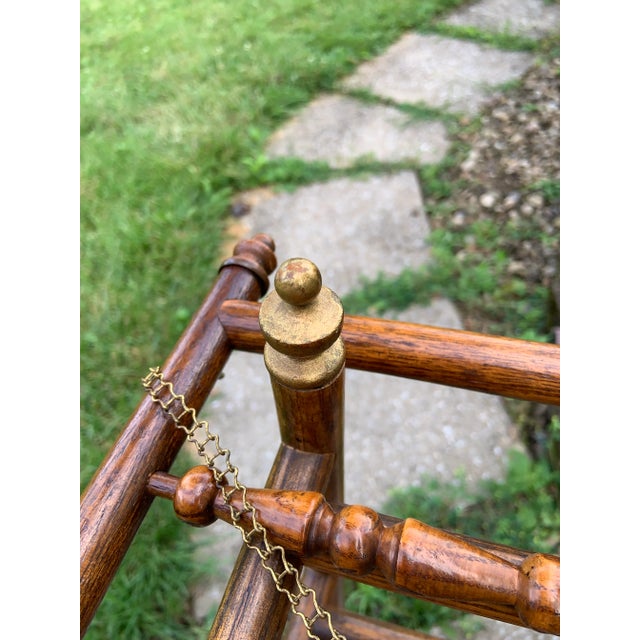 Wood Antique 19th Century Bentwood Stick and Knob Shelf Shelves Magazine Rack For Sale - Image 7 of 7