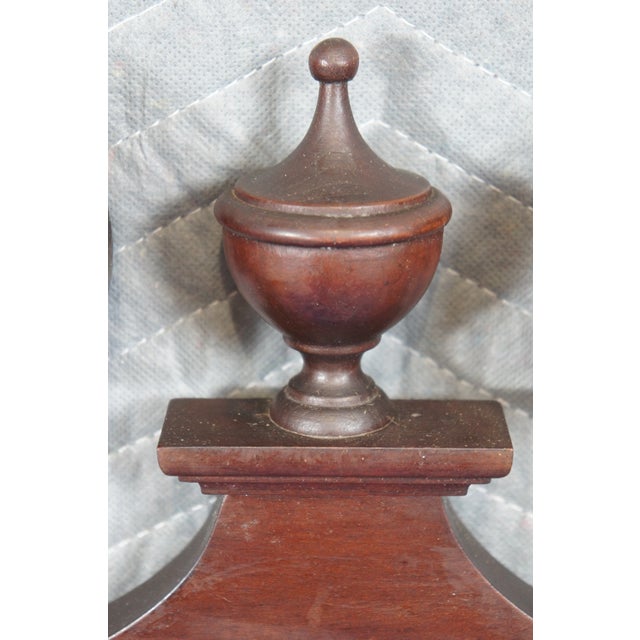 Late 20th Century Vintage Chippendale Carved Mahogany Trophy Urn Wall Vanity Mirror For Sale - Image 6 of 12