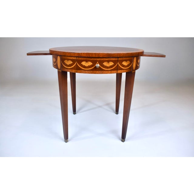 Baker Furniture Federal Style Mahogany Occasional Tables With Inlay For Sale - Image 9 of 11