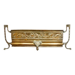 Antique Neoclassical Planter in Patinated Brass, 1800s For Sale