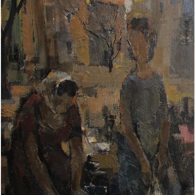 A. Clement, The Washerwomen, 20th Century, Oil Painting on Board, Framed For Sale - Image 7 of 18