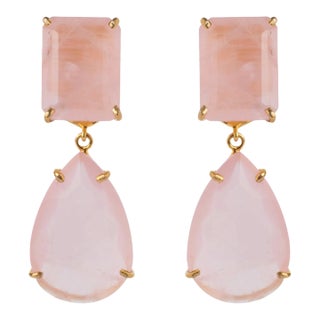 Kathya Earrings in Pink, a pair For Sale