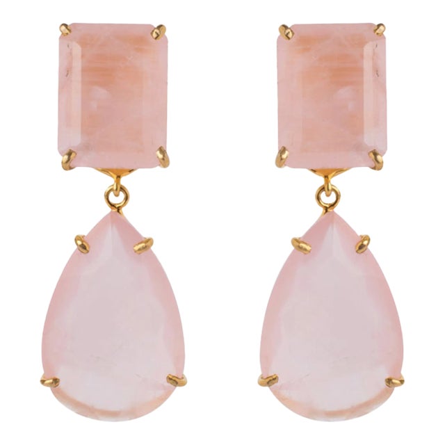 Kathya Earrings in Pink, a pair For Sale