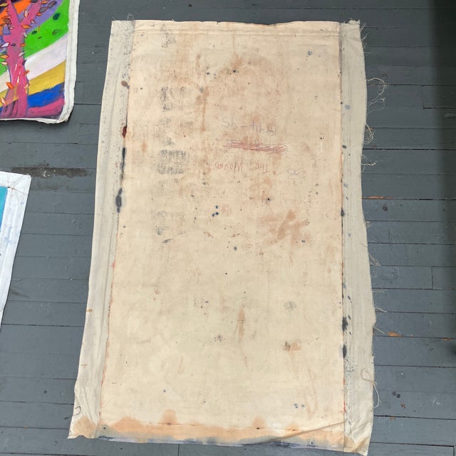 1980s 1980s Original Surrealist Expressionist Acrobat Painting “The Wound” For Sale - Image 5 of 5