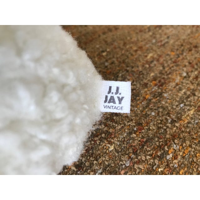 Modern Tubular Knot Pillow in Wooly Ivory Teddy For Sale - Image 10 of 11