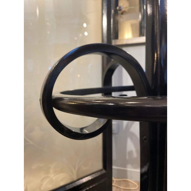 Wood Coat Stand in Black Ebonized Wood from Thonet, 1990s For Sale - Image 7 of 13