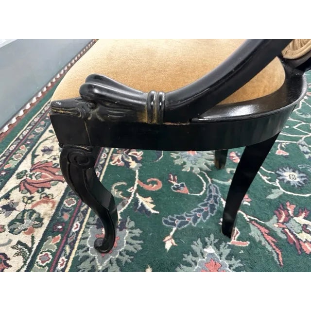 American 1950s Cushioned and Hand Painted Chair For Sale - Image 3 of 8