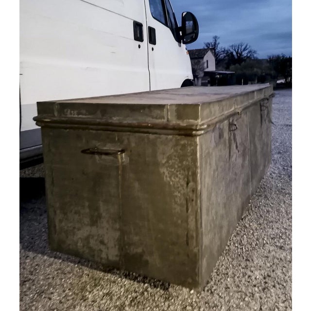 Vintage Travel Trunk in Iron For Sale - Image 14 of 18