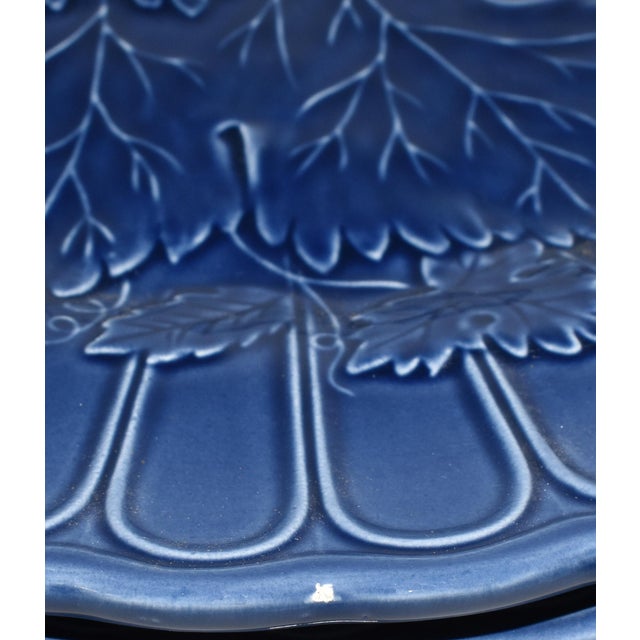 Circa 1988 Vintage Blue & Turquoise 22 Piece Dinnerware Set Dinner Luncheon Plates Mugs Saucers For Sale - Image 4 of 12