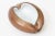 1960s Vintage Murano White Cased Copper and Gold Aventurine Murano Cinched Bowl or Ashtray, 60's For Sale - Image 5 of 12