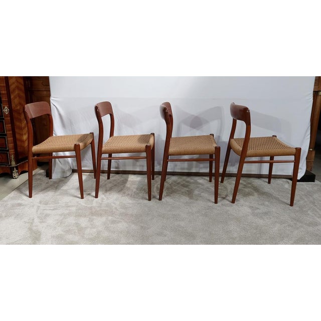 1960s Model 75 Dining Chairs by Niels Otto Moller, Denmark, 1960s, Set of 4 For Sale - Image 5 of 18