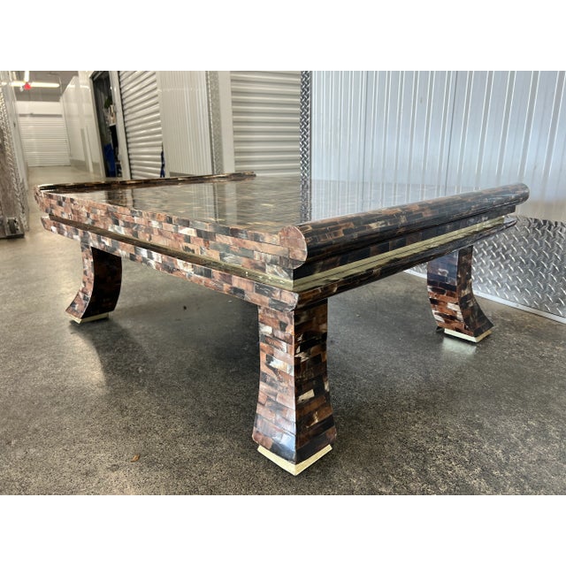 1970's Tessellated Horn Coffee Table For Sale In Miami - Image 6 of 13