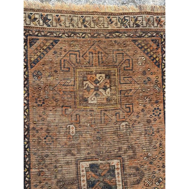Antique Distressed Shiraz Rug, 1890s For Sale - Image 5 of 18