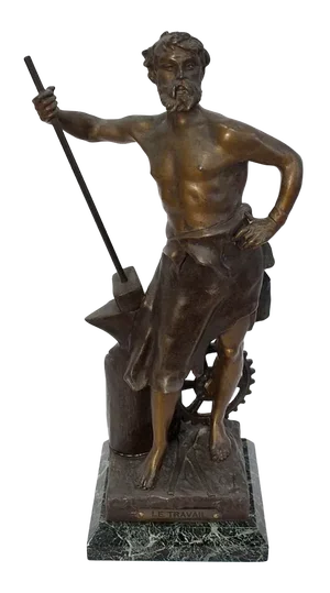 Le Travail, Victor Rousseau, Early 20th-Century, Bronze