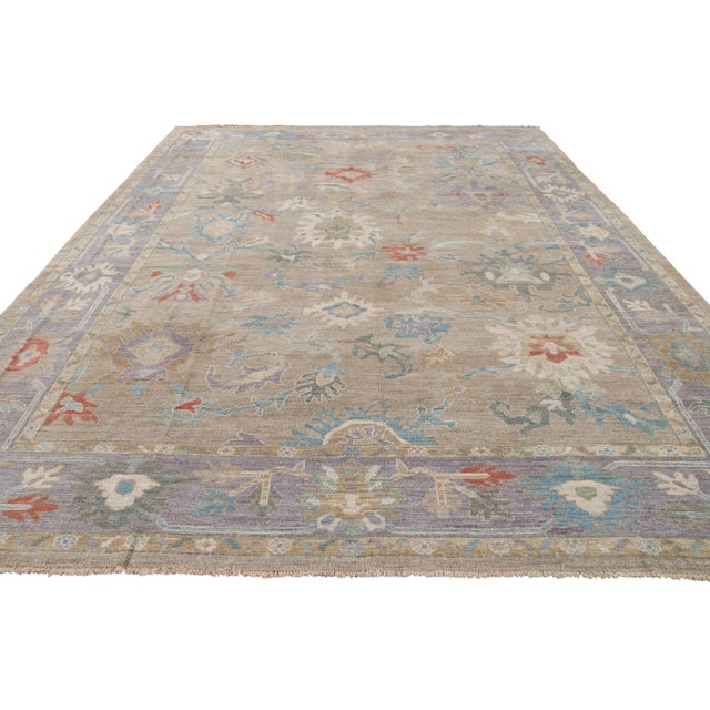 Textile 21st Century Modern Sultanabad Wool Rug For Sale - Image 7 of 11