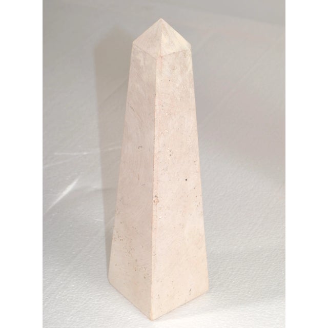 1980s Travertine Stone Mediterrane Obelisk For Sale - Image 12 of 12