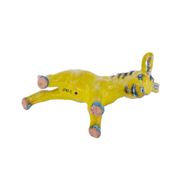 Yellow Vintage Vietri Donkey Figurine For Sale - Image 8 of 9