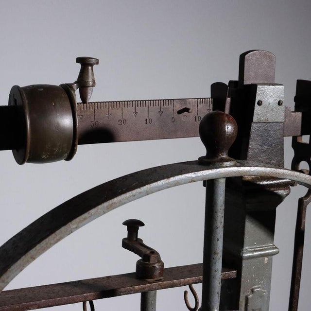 20th Century Iron & Wooden Scale For Sale - Image 4 of 12
