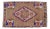 Small Turkish Rug Hand Knotted Faded Entryway Mat Bath Rug Kitchen Rug - 18'' X 30'' For Sale