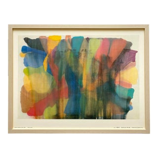 Morris Louis Vintage 1969 Mid Century Modernist Framed Abstract Expressionist Fine Art Lithograph Print " Kaf " 1959-60 For Sale