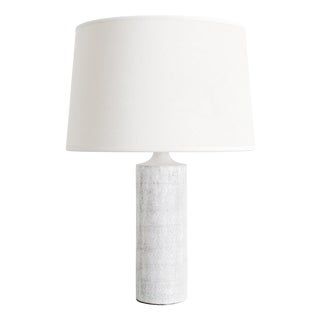Mid-Century Modern French Stoneware Cylinder Table Lamp from Georges Jouve, France, 1950s For Sale