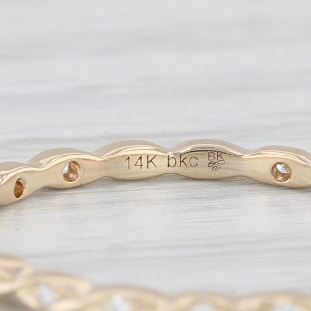 New Beverley K Diamond Eternity Ring 14k Yellow Gold Stackable Wedding Band For Sale In Greensboro - Image 6 of 8