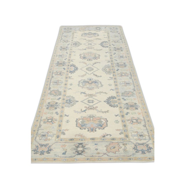 Modern Turkish Oushak Rug 5'6" x 12'5" For Sale In Houston - Image 6 of 7
