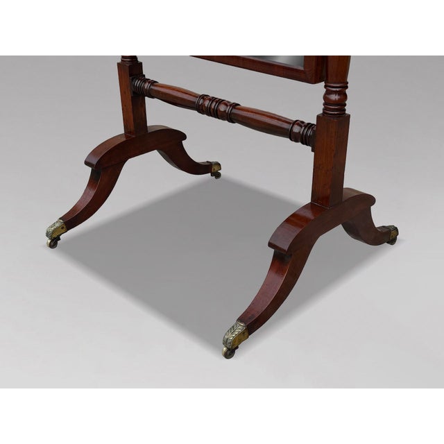 Early 19th Century Regency Mahogany Cheval Mirror, 1820s For Sale - Image 11 of 13