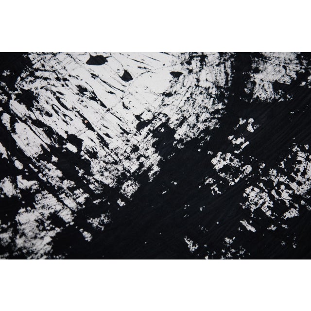 Textile "Movement in Black and White 4" Contemporary Original Abstract Painting by Simon Findlay For Sale - Image 7 of 15