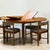 Small Round Extending Dining Table and Chairs by Tom Robertson for Mcintosh, 1970s, Set of 5 For Sale - Image 9 of 17