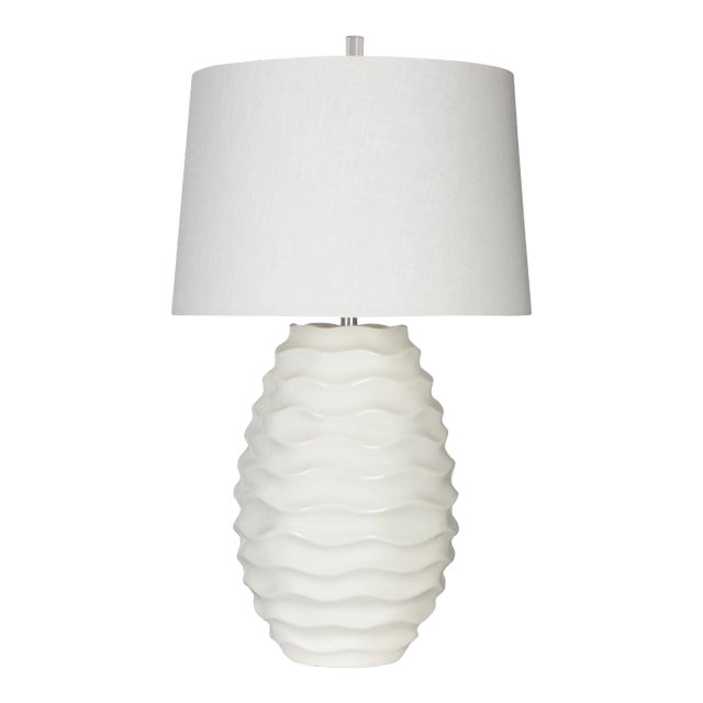 Bradburn Home Escondido Wave Ceramic Table Lamp For Sale