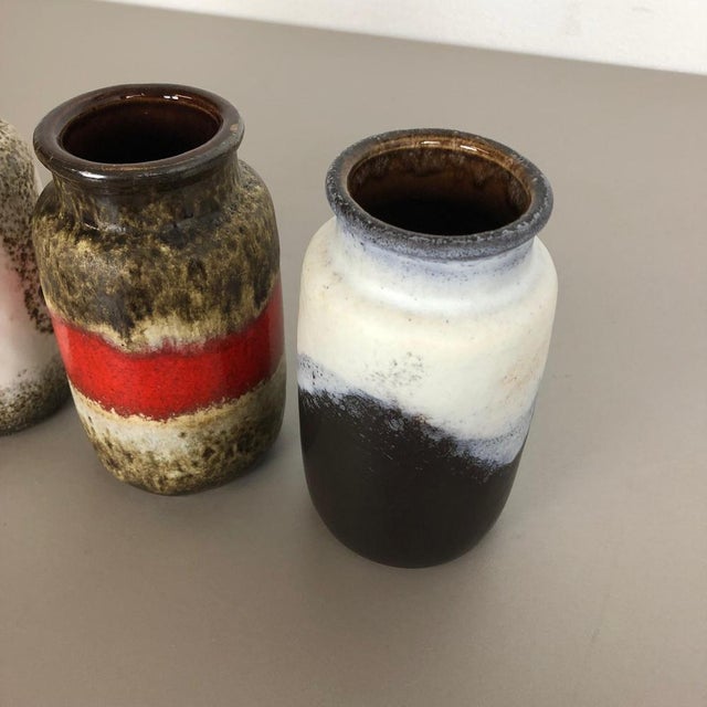 Black Vintage Pottery Fat Lava 231-15 Vases from Scheurich, Germany, 1970s, Set of 4 For Sale - Image 8 of 16