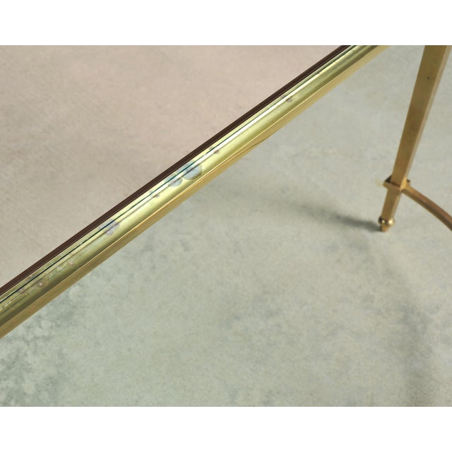 Metal Maison Jansen Style Neoclassical Bronze Glass Cocktail Table For Sale - Image 7 of 18