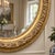 Wood 1970 Artisan Louis XVI Gold Beech Oval Wall Mirror For Sale - Image 7 of 10