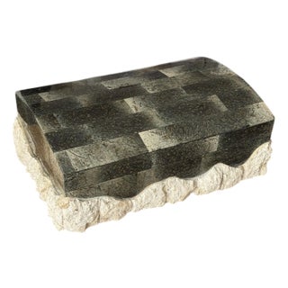 1990s Tessellated Stone Decorative Box For Sale