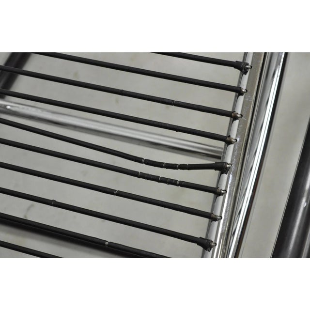 Vintage Le Corbusier Style Mid Century Modern Chrome Chaise Lounge Chair, Italy For Sale - Image 13 of 18