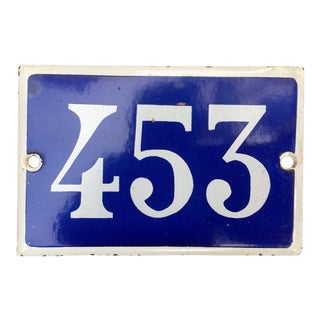 Parisian Street Sign Number For Sale