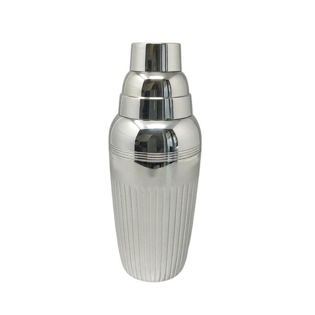 Vintage English Art Deco Silver-Plated Cocktail Shaker, 1930s For Sale - Image 9 of 9
