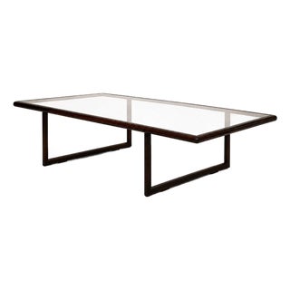 Joaquim Tenreiro Coffee Table in Brazilian Rosewood & Glass, Brazil, 1960s Lot 750C For Sale