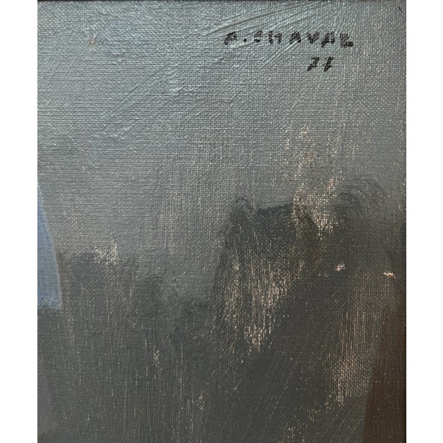 Albert Chavaz, Portrait de jeune femme, 1977, Oil on Cardboard, Framed For Sale - Image 3 of 11