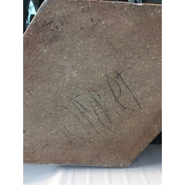 Brutalist Vase Form Glazed Pottery Sculpture For Sale - Image 9 of 13