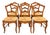 Louis Philippe Chairs with Carved Backs and Rush-Seated Straw Seats, 1890s, Set of 6 For Sale