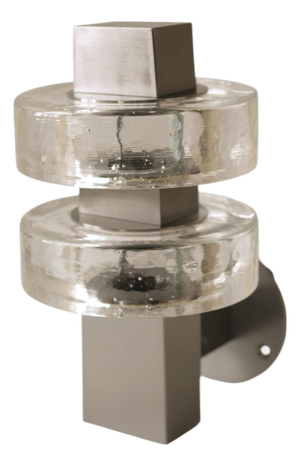 Gioiello I Wall Lamp in Stainless Steel and Glass by Marine Breynaert