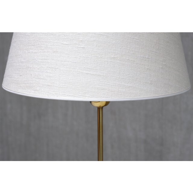 Metal Tall Brass Table Lamps by Harald Notini for Böhlmarks, Sweden, 1950s, Set of 2 For Sale - Image 7 of 13