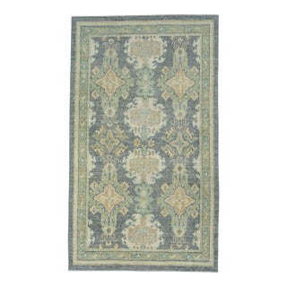 Turkish Oushak Rug 3'10" x 6'6" #17330 For Sale