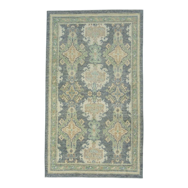 Turkish Oushak Rug 3'10" x 6'6" #17330 For Sale