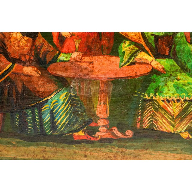Green Lovely Asian Inspired Antique Hand Painred Large Humidor Box Chinoiserie Home Decor For Sale - Image 8 of 18