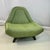 1960s Vintage Italian Luigi Tiengo Scalamandre Starburst Silk Embroidered Gondola Lounge Chair. For Sale - Image 17 of 18