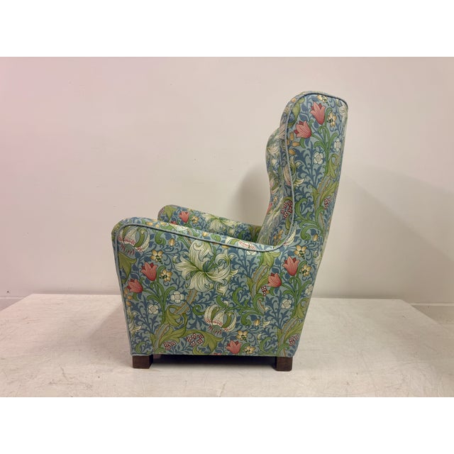 1940s Mid-Century Modern Danish Model 1672 Lounge Chair from Fritz Hansen, 1940s For Sale - Image 5 of 13
