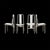 This exquisite set of four Irma chairs is a masterpiece of geometric simplicity and industrial rigor, designed in 1979 by...